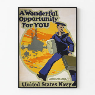 Vintage United States Navy military poster A wonderful opportunity for you