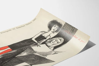 Art Exhibition Poster Schilders Achter de Pers in Vintage Style