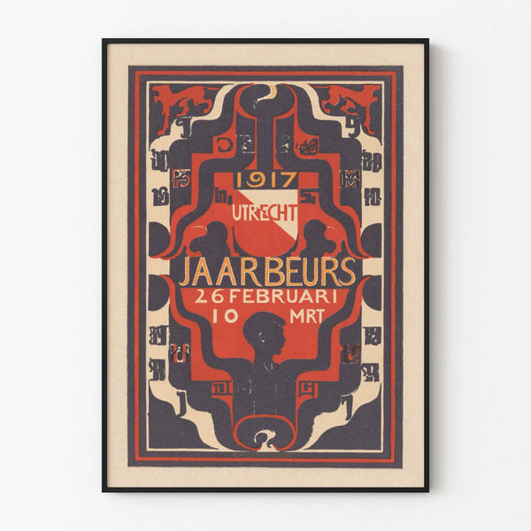 Vintage Jaarbeurs Utrecht 1917 Poster - Retro Wall Decoration