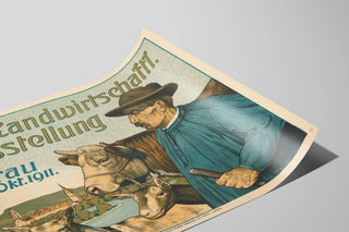 Vintage Poster for the Agricultural Exhibition Aargau Aarau 1911 — artwork view