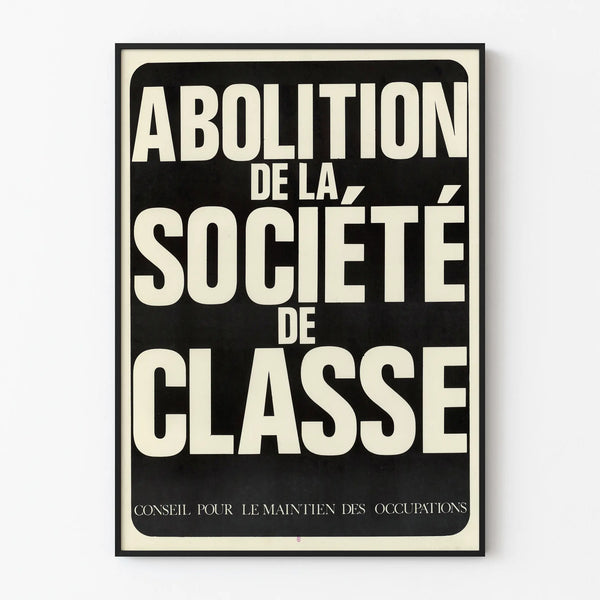 Vintage poster against class society abolition wall decoration