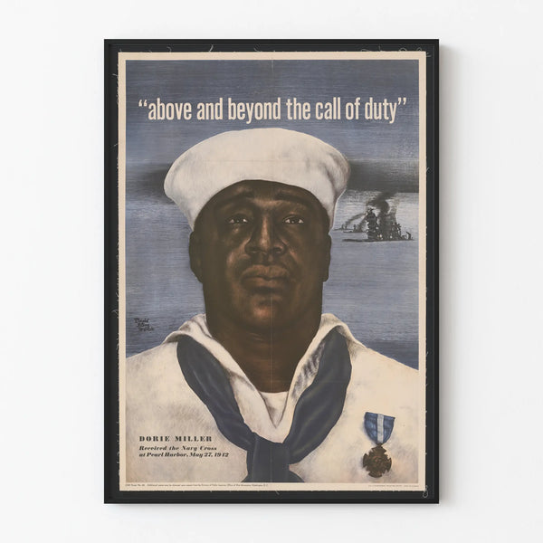 Decorative Poster Dorie Miller Navy Cross Pearl Harbor