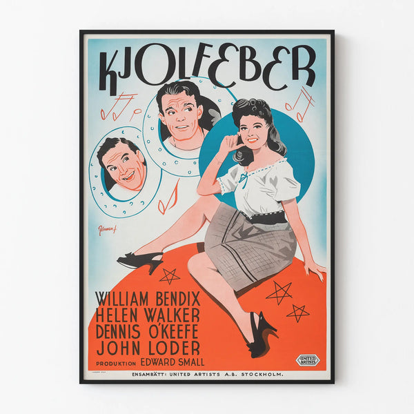 Vintage decorative poster "Abroad with Two Yanks"