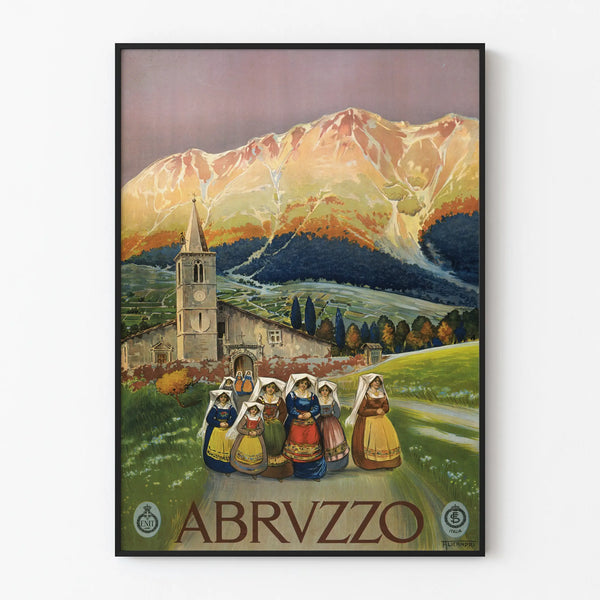 Vintage Abruzzo Poster - Authentic Italian Wall Decoration