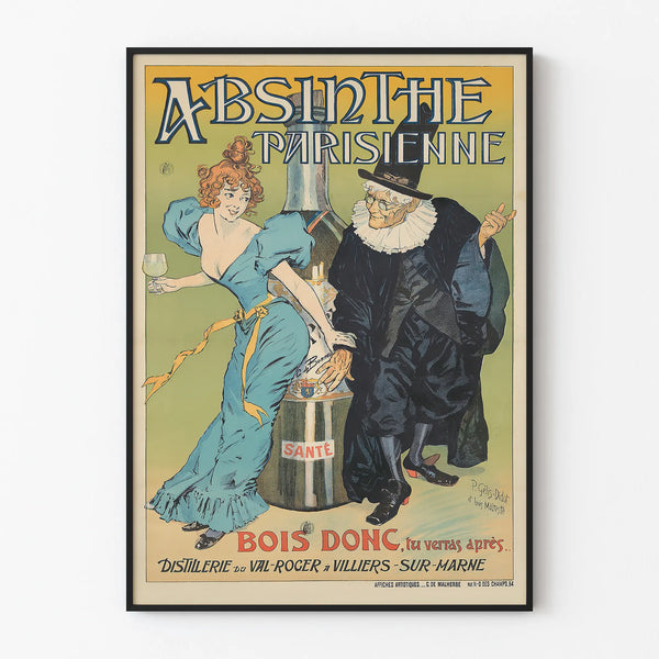 Vintage Absinthe Parisienne Poster for Wall Decoration