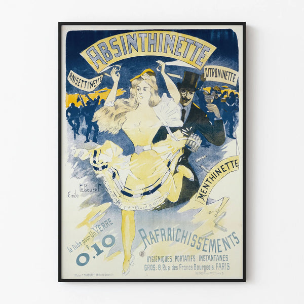 Vintage poster Absinthe Absinninette retro wall decoration