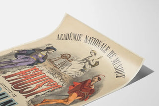 Vintage poster of Faust by the National Academy of Music - Classical music poster Gounod