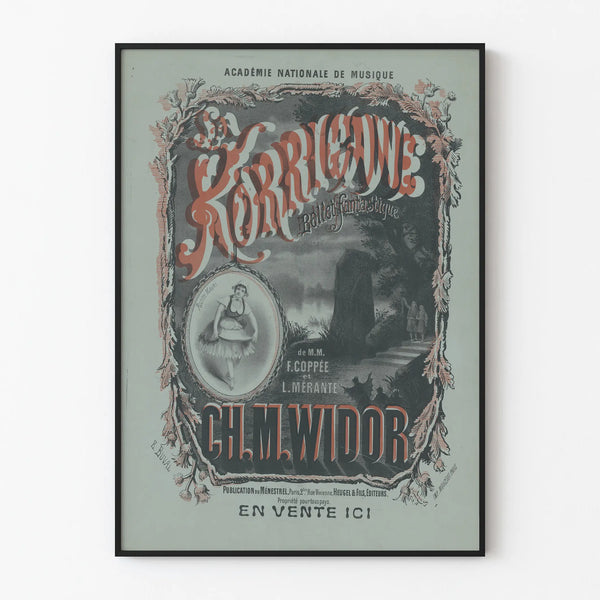 Vintage Poster La Korrigane Ballet Fantastique - Musical Vintage Wall Decoration