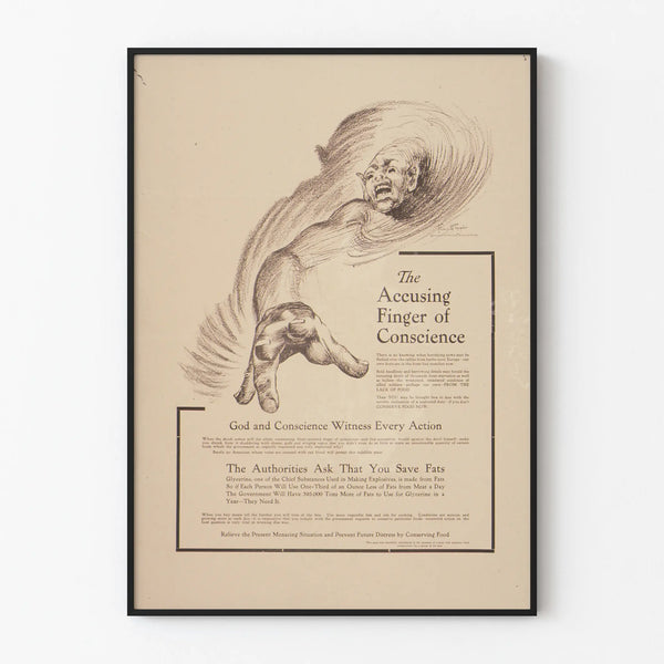 Vintage Wall Poster The Accusatory Index of the Conscience