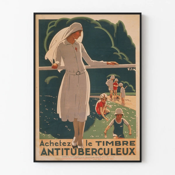 Vintage Poster Buy the Anti-Tuberculosis Stamp Wall Decoration Public Health