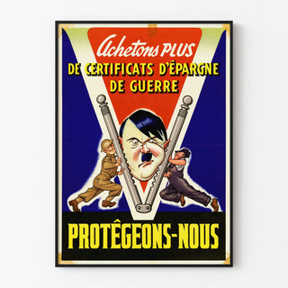 Vintage propaganda poster Buy More War Savings Certificates