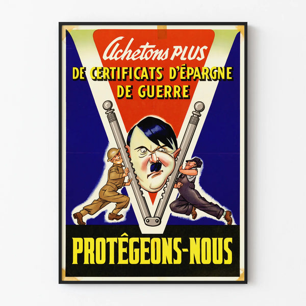 Vintage propaganda poster Buy More War Savings Certificates