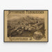 Vintage poster of the Actienbrauerei Rheinfelden brewery at Feldschlösschen — framed artwork on a wall