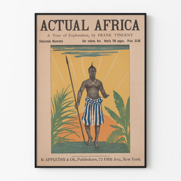 Vintage wall decoration poster Actual Africa by Frank Vincent