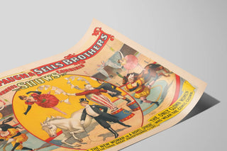 Vintage Circus Poster Adam Forepaugh & Sells Brothers — artwork view