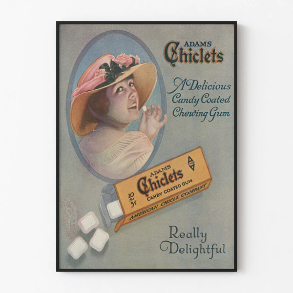 Vintage Adams Chiclets Chewing-Gum Revitalizing Poster