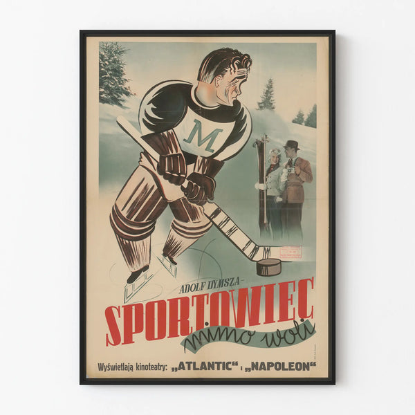Vintage sports film poster for wall decoration