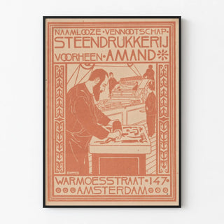 Vintage Advertising Poster from Old Steendrukkerij Amsterdam