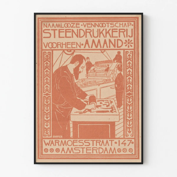 Vintage Advertising Poster from Old Steendrukkerij Amsterdam
