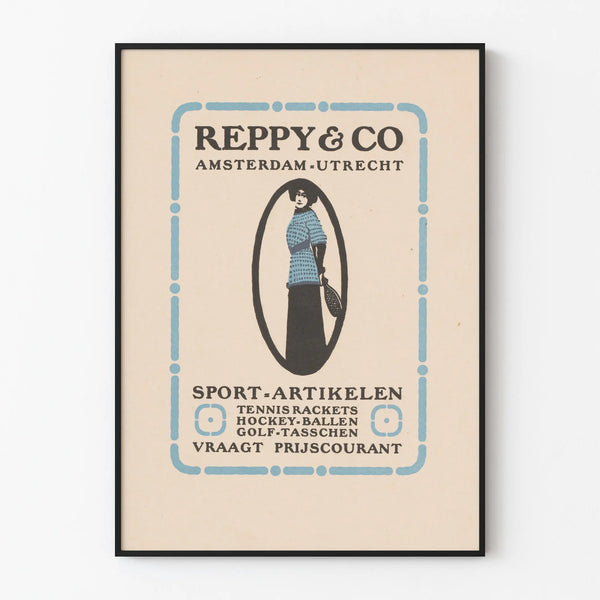 Vintage Reppy & Co Sport Poster Amsterdam-Utrecht
