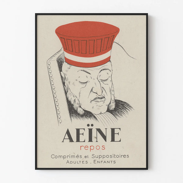 Vintage AEÏNE Poster Rest for Wall Decoration