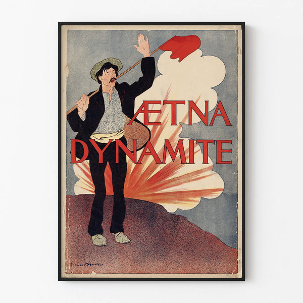 Vintage Aetna Dynamite Poster – Original Wall Decoration