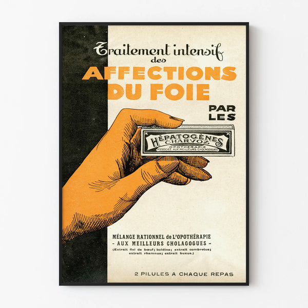 Vintage poster on liver disease treatment