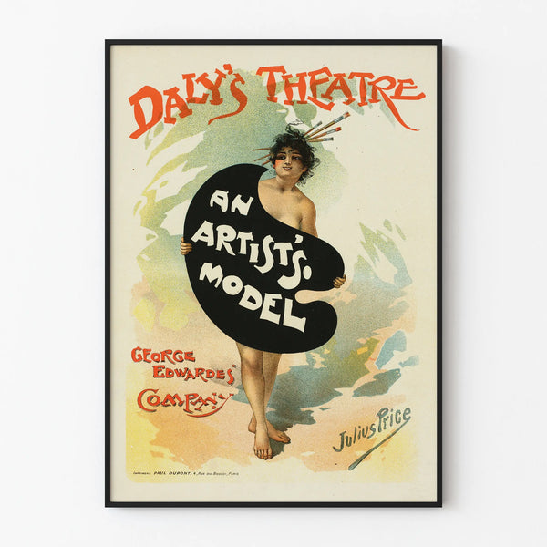 Vintage English artistic poster for Daly's Theatre - An Artist's Model