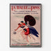 Vintage Brittany – La Baule‑les‑Pins poster in a thin frame on a light wall.
