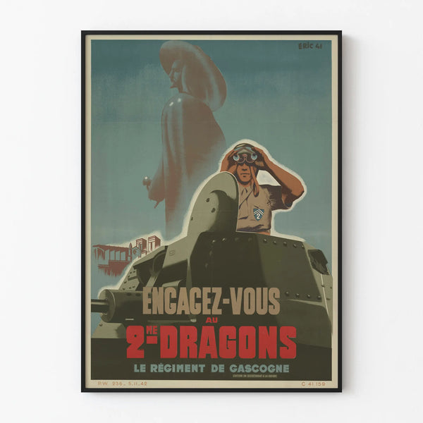 Recruitment Poster for the 2nd Dragoons Army Regiment of Gascony