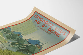Recruitment poster for the army - 3rd Engineer Battalion in Castelsarrasin