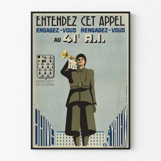 Vintage recruitment poster of the 41st Infantry Regiment