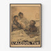 Historic poster – L’Alcool tue – Eugène Burnand, shown in a thin frame on a light wall.