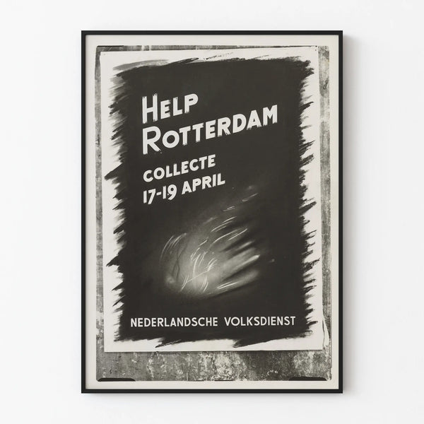 Vintage Poster Help Rotterdam Collection April 17-19 Wall Decoration