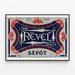 Parapluies Revel poster — Registered trademark, Lyon, Paris, shown in a slim frame on a light wall.