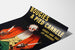 Vintage advertisement Bougies Fournier, shown on a curved sheet, viewed in perspective.