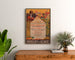 Vintage Potasses d’Alsace advertising poster, framed above a wooden dresser, between plants.