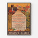 Vintage Potasses d’Alsace advertising poster, displayed in a slim frame on a light wall.