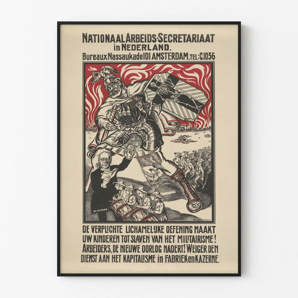 Wall decoration poster against militarism - ARTEM LEGRAND