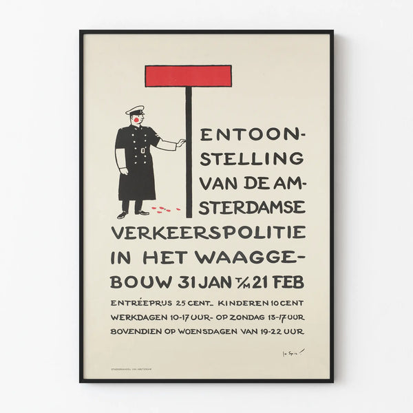 Vintage poster for the Amsterdam traffic police exhibition