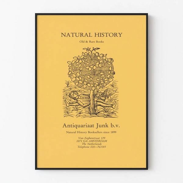 Vintage Poster Antiquariaat Junk Amsterdam Natural History