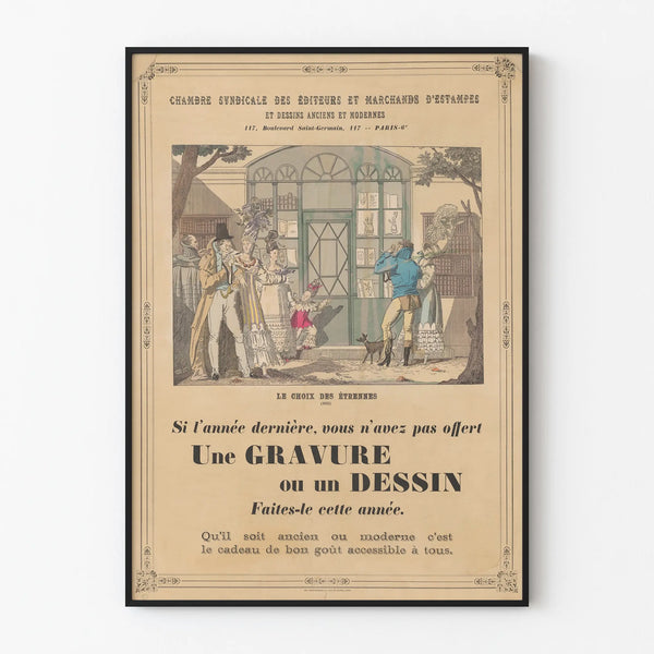 Vintage Poster of the Syndicate of Publishers and Print Dealers of Paris