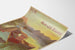 Vintage poster Aix‑les‑Bains, PLM, on a curled sheet, shown in perspective.