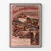 Vintage Dauphiné poster, PLM excursions, shown in a slim frame on a pale wall.