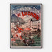 Vintage Luchon poster, casino and spa, displayed in a thin frame on a light wall.