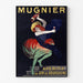 Vintage Mugnier. Apéritif au vin de Bourgogne poster, shown in a slim frame on a light wall.