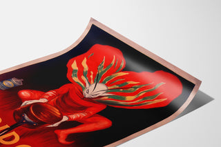 Vintage Rapidol poster, shown on a curled sheet, viewed in perspective.
