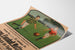 Vintage Sarreguemines poster, football match, shown on a curved sheet, perspective view.