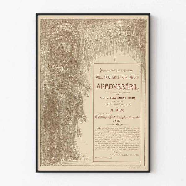 Vintage poster Akëdysséril classic wall decoration