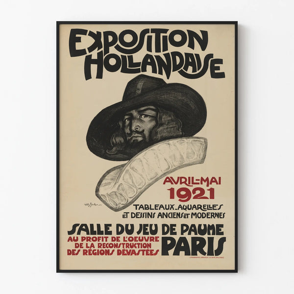 Dutch Exhibition Poster Paris 1921 - Vintage Wall Decoration